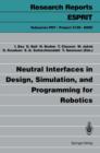 Image for Neutral Interfaces in Design, Simulation, and Programming for Robotics