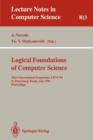 Image for Logical Foundations of Computer Science : Third International Symposium, LFCS &#39;94, St. Petersburg, Russia, July 11-14, 1994. Proceedings