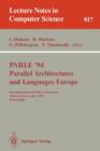 Image for PARLE &#39;94 Parallel Architectures and Languages Europe : 6th International PARLE Conference, Athens, Greece, July 4 - 8, 1994. Proceedings
