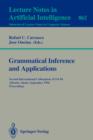 Image for Grammatical Inference and Applications : Second International Colloquium, ICGI-94, Alicante, Spain, September 21-23, 1994. Proceedings