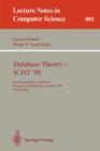 Image for Database Theory - ICDT &#39;95 : 5th International Conference, Prague, Czech Republic, January 11 - 13, 1995. Proceedings