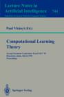 Image for Computational Learning Theory : Second European Conference, EuroCOLT &#39;95, Barcelona, Spain, March 13 - 15, 1995. Proceedings