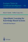 Image for Algorithmic Learning for Knowledge-Based Systems : GOSLER Final Report