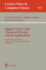 Image for Higher Order Logic Theorem Proving and Its Applications : 8th International Workshop, Aspen Grove, UT, USA, September 11 - 14, 1995. Proceedings