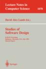 Image for Studies of Software Design : ICSE&#39;93 Workshop, Baltimore, Maryland, USA, May (17-18), 1993. Selected Papers