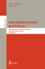 Image for Information Security and Privacy