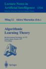 Image for Algorithmic Learning Theory : 8th International Workshop, ALT &#39;97, Sendai, Japan, October 6-8, 1997. Proceedings