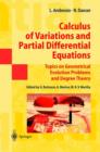 Image for Calculus of Variations and Partial Differential Equations : Topics on Geometrical Evolution Problems and Degree Theory
