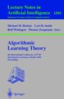Image for Algorithmic Learning Theory