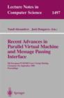Image for Recent Advances in Parallel Virtual Machine and Message Passing Interface : 5th European PVM/MPI Users&#39; Group Meeting, Liverpool, UK, September 7-9, 1998, Proceedings