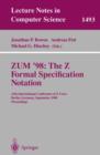 Image for ZUM &#39;98: The Z Formal Specification Notation : 11th International Conference of Z Users, Berlin, Germany, September 24-26, 1998, Proceedings