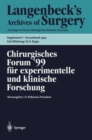 Image for Chirurgisches Forum ’99 fur experimentelle und klinische Forschung