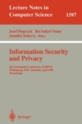 Image for Information Security and Privacy : 4th Australasian Conference, ACISP&#39;99, Wollongong, NSW, Australia, April 7-9, 1999, Proceedings