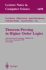 Image for Theorem Proving in Higher Order Logics