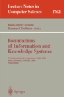 Image for Foundations of Information and Knowledge Systems