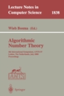 Image for Algorithmic Number Theory