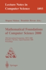 Image for Mathematical Foundations of Computer Science 2000