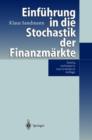 Image for Einfa1/4hrung in Die Stochastik Der Finanzmarkte