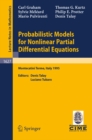 Image for Probabilistic Models for Nonlinear Partial Differential Equations: Lectures Given at the 1st Session of the Centro Internazionale Matematico Estivo (C.i.m.e.) Held in Montecatini Terme, Italy, May 22-30, 1995