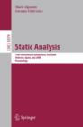 Image for Static analysis  : 15th international symposium, SAS 2008, Valencia, Spain, July 16-18, 2008