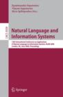 Image for Natural Language and Information Systems : 13th International Conference on Applications of Natural Language to Information Systems, NLDB 2008 London, UK, June 24-27, 2008, Proceedings