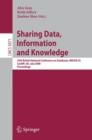 Image for Sharing Data, Information and Knowledge