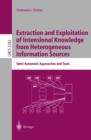 Image for Extraction and Exploitation of Intensional Knowledge from Heterogeneous Information Sources: Semi-Automatic Approaches and Tools