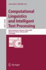 Image for Computational Linguistics and Intelligent Text Processing : 8th International Conference, CICLing 2007, Mexico City, Mexico, February 18-24, 2007, Proceedings