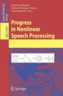 Image for Progress in nonlinear speech processing