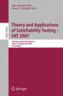 Image for Theory and Applications of Satisfiability Testing - SAT 2007: 10th International Conference, SAT 2007, Lisbon, Portugal, May 28-31, 2007, Proceedings