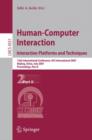 Image for Human-Computer Interaction. Interaction Platforms and Techniques