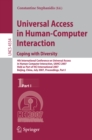 Image for Universal Acess in Human Computer Interaction. Coping with Diversity: Coping with Diversity, 4th International Conference on Universal Access in Human-Computer Interaction, UAHCI 2007, Held as Part of HCi International 2007, Beijing, China, July 22-27, 2007, Proceedings, Part I : 4554