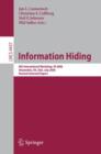 Image for Information Hiding : 8th International Workshop, IH 2006, Alexandria, VA, USA, July 10-12, 2006, Revised Seleceted Papers