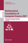 Image for Mathematical Foundations of Computer Science 2007 : 32nd International Symposium, MFCS 2007 Cesky Krumlov, Czech Republic, August 26-31, 2007, Proceedings