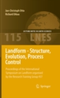 Image for Landform - structure, evolution, process control: proceedings of the International Symposium on Landform organised by the Research Training Group 437