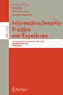 Image for Information Security Practice and Experience : First International Conference, ISPEC 2005, Singapore, April 11-14, 2005, Proceedings