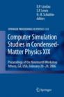 Image for Computer Simulation Studies in Condensed-Matter Physics XIX