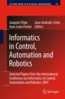 Image for Informatics in control, automation and robotics  : selected papers from the International Conference on Informatics in Control, Automation and Robotics