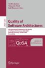 Image for Quality of Software Architectures Models and Architectures : 4th International Conference on the Quality of Software Architectures, QoSA 2008, Karlsruhe, Germany, October 14-17, 2008, Proceedings
