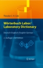 Image for Worterbuch Labor / Laboratory Dictionary: Deutsch/Englisch - English/German
