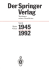 Image for Der Springer-Verlag: Stationen Seiner Geschichte Teil 2: 1945 - 1992