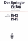 Image for Der Springer-verlag: Stationen Seiner Geschichte Teil I: 1842-1945