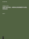 Image for Die Fackel. Herausgeber Karl Kraus