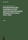 Image for Biographisches Handbuch Der Deutschsprachigen Emigration Nach 1933-1945
