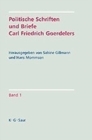 Image for Politische Schriften Und Briefe Carl Friedrich Goerdelers