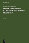 Image for Dewey-Dezimalklassifikation Und Register