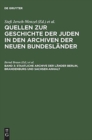 Image for Quellen zur Geschichte der Juden in den Archiven der neuen Bundeslander, Band 3, Staatliche Archive der Lander Berlin, Brandenburg und Sachsen-Anhalt
