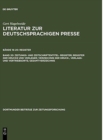 Image for Zeitungs- Und Zeitschriftentitel- Register; Register Der Drucke Und Verleger; Verzeichnis Der Druck-, Verlags- Und Vertriebsorte; Gesamtverzeichnis