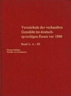 Image for Verzeichnis der verkauften Gemalde im deutschsprachigen Raum vor 1800
