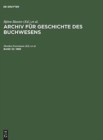 Image for Archiv fur Geschichte des Buchwesens, Band 32, Archiv fur Geschichte des Buchwesens (1989)